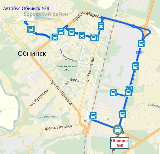 Обнинск карта маршруток