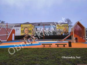 В Малоярославце появился мурал с Жуковым и Кутузовым