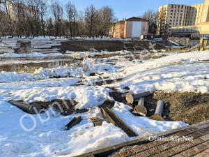 Благоустройство Репинского оврага в Обнинске. Март 2026 года