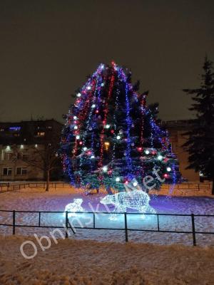 Новогодняя елка перед библиотекой в Обнинске