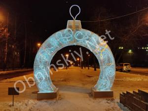 Новогодние украшения в городе Обнинске 2021г