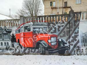 Граффити в Боровске - автомобили