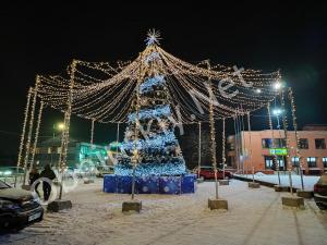 Новогодняя ёлка в городе Малоярославце.