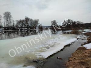 Уровень воды в реке растёт в Протве в Обнинске