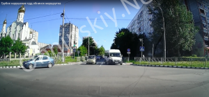 Грубое нарушение ПДД маршруткой Обнинск