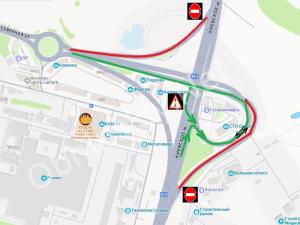 Внимание! С 1 декабря изменится схема движения на Северном въезде