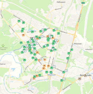 Карта бесплатного Wi-Fi в Обнинске