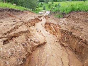 Размываемый склон. Вырубка леса под ЛЭП. Фото от 20.06.2024