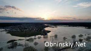 Весеннее половодье в Обнинске с высоты