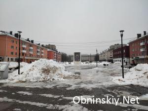 Обнинск, 1 января 2023 года, лёд, лужи