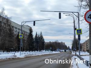 Новые светофоры появились на ул. Курчатова в Обнинске