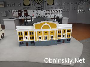 Макет здания обнинской АЭС 1:80. Выставка "Атом" на ВДНХ.